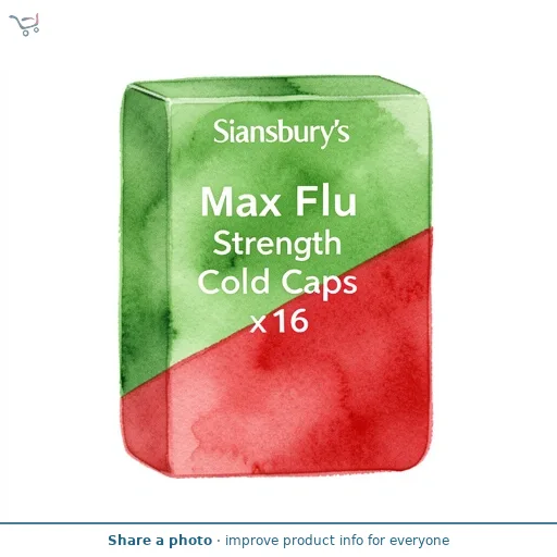 Sainsbury's Max Flu Strength Cold Caps x16