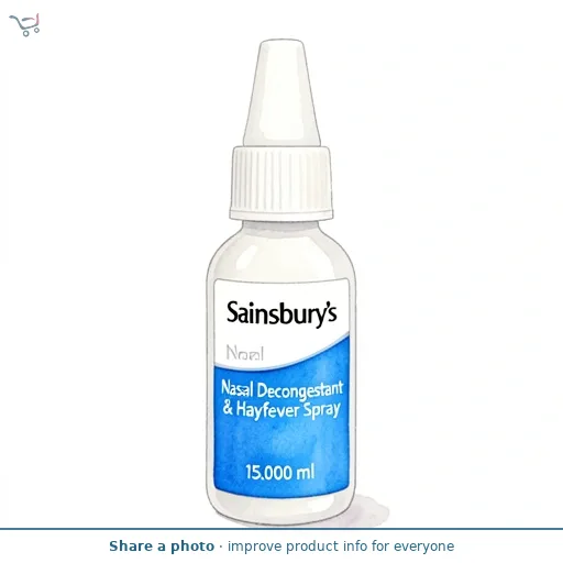 Sainsbury's Nasal Decongestant & Hayfever Spray 15ml