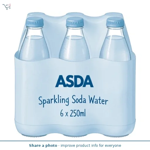 ASDA Sparkling Soda Water 6 x 250ml