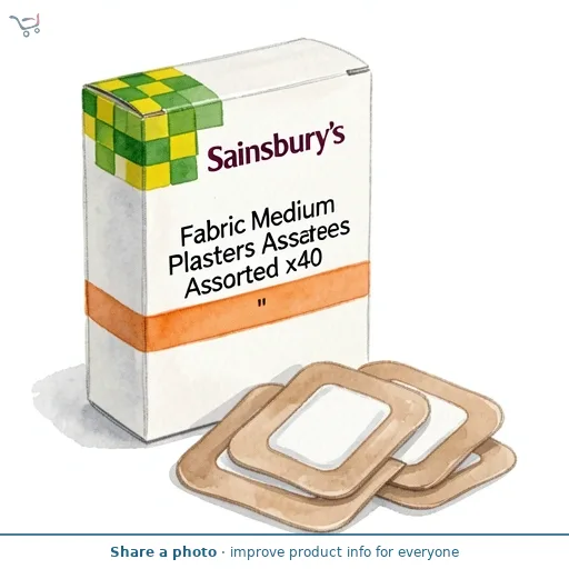 Sainsbury's Fabric Medium Plasters Assorted x40
