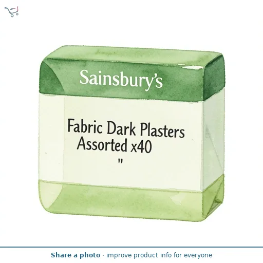 Sainsbury's Fabric Dark Plasters Assorted x40