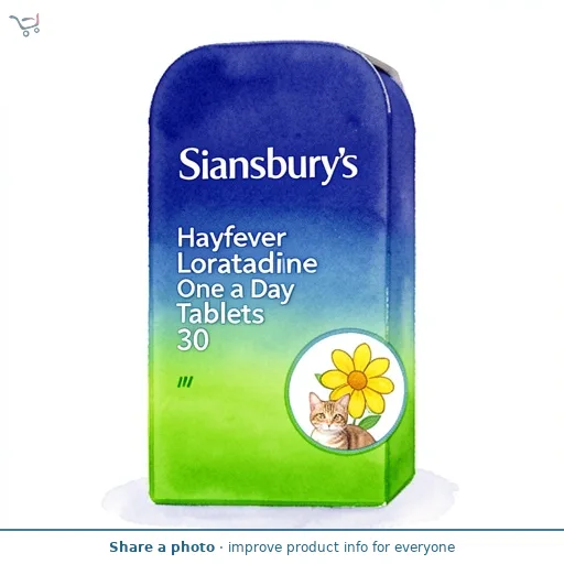 Sainsbury's Hayfever Loratadine One a Day Tablets 30