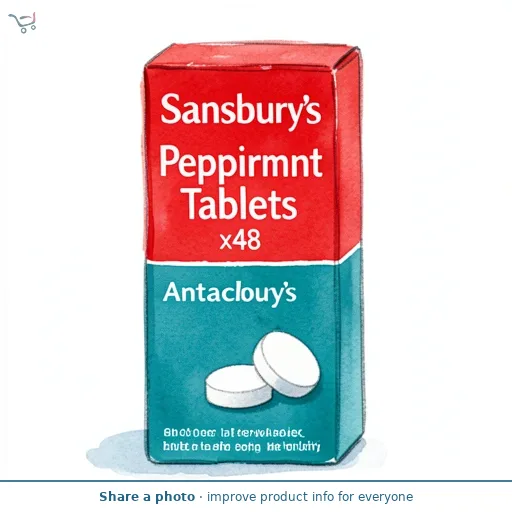 Sainsbury's Antacid Peppermint Tablets x48