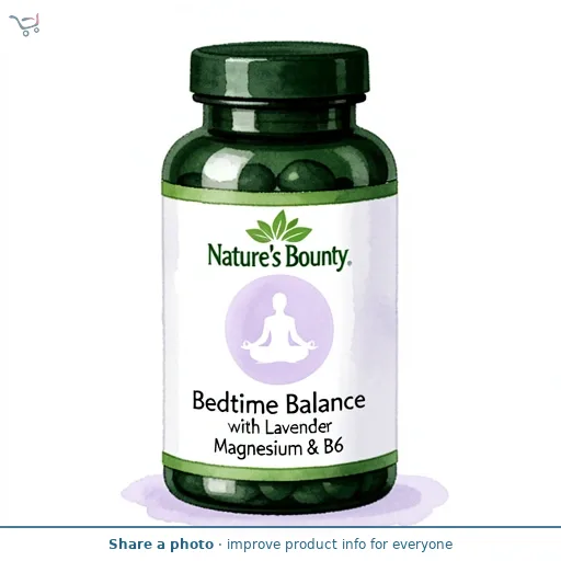 Nature's Bounty Bedtime Balance with Lavender, Magnesium & B6 60 Capsules