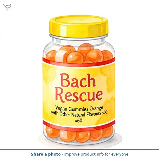 Bach Rescue Vegan Gummies Orange with Other Natural Flavours x60