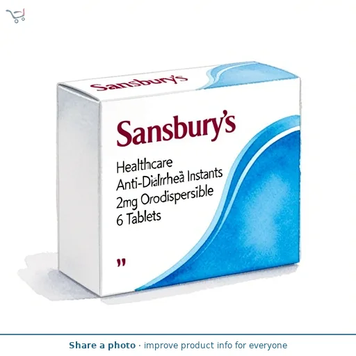 Sainsbury's Healthcare Anti-Diarrhoea Instants 2mg Orodispersible 6 Tablets