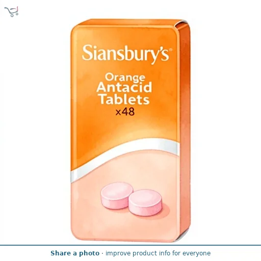 Sainsbury's Orange Antacid Tablets x48