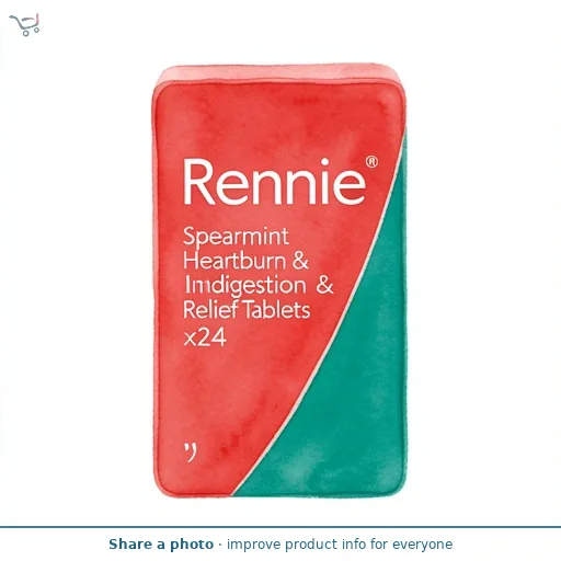 Rennie Spearmint Heartburn & Indigestion Relief Tablets x24