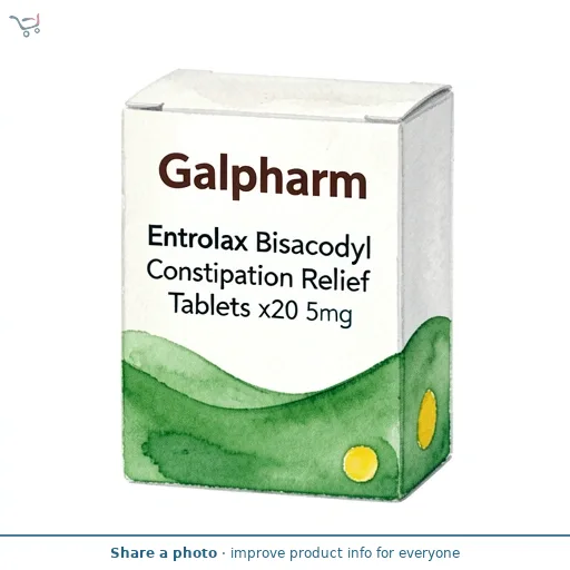 Galpharm Entrolax Bisacodyl Constipation Relief Tablets x20 5mg