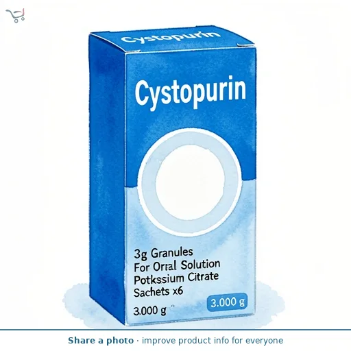 Cystopurin 3g Granules For Oral Solution Potassium Citrate Sachets x6