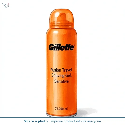 Gillette Fusion Travel Shaving Gel, Sensitive 75ml