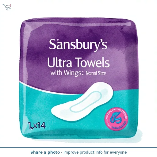 Sainsbury's Ultra Towels with Wings Normal Size 1, x14