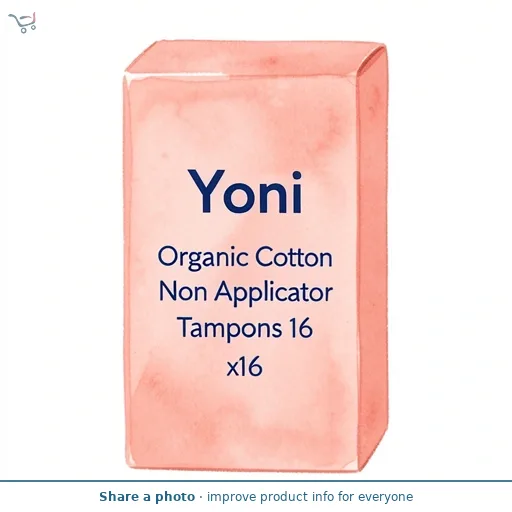 Yoni Organic Cotton Non Applicator Tampons Heavy x16