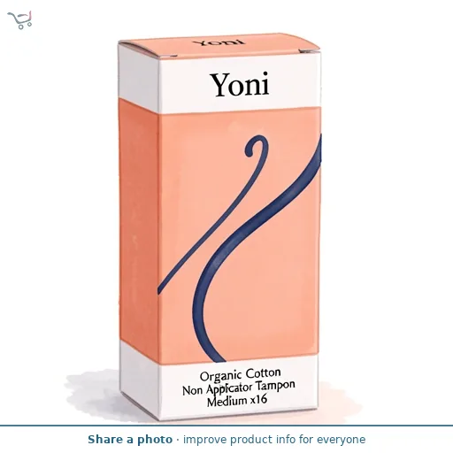 Yoni Organic Cotton Non Applicator Tampon Medium x16