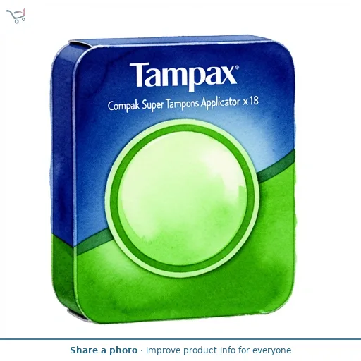 Tampax Compak Super Tampons Applicator x18