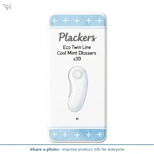 Plackers Eco Twin Line Cool Mint Dental Flossers x30
