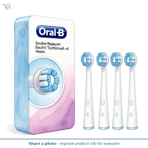 Oral-B Sensitive Replacement Electric Toothbrush Heads x4