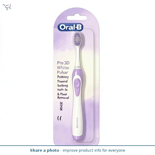 Oral-B Pro 3D White Pulsar Battery Powered Toothbrush for Whitening & Plaque Removal