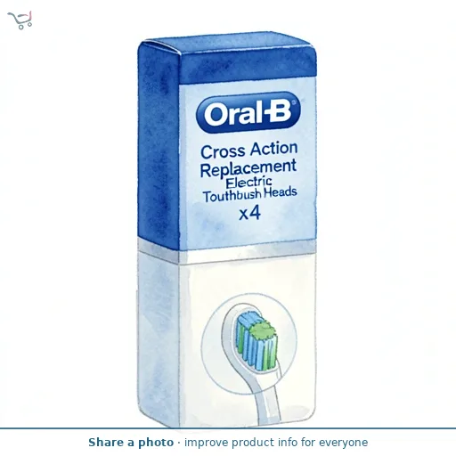 Oral-B Cross Action Replacement Electric Toothbrush Heads x4