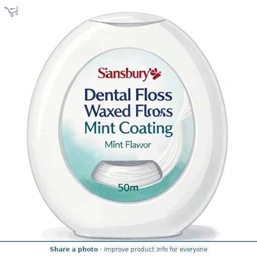 Sainsbury's Dental Floss Waxed Coating Mint Flavour 50m