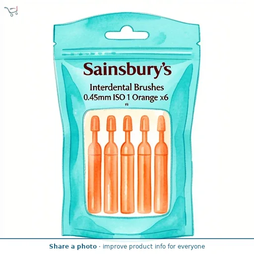 Sainsbury's Interdental Brushes 0.45mm ISO 1 Orange x6