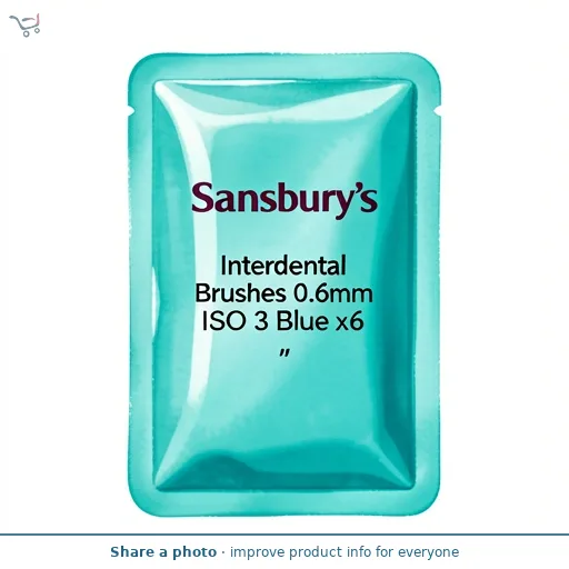 Sainsbury's Interdental Brushes 0.6mm ISO 3 Blue x6