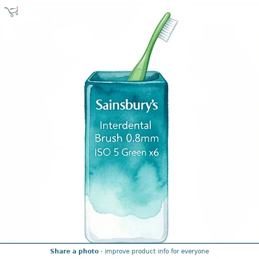 Sainsbury's Interdental Brush 0.8mm ISO 5 Green x6