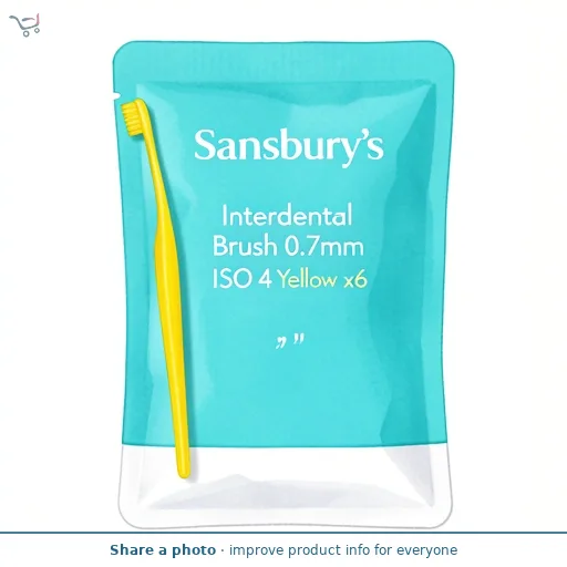 Sainsbury's Interdental Brush 0.7mm ISO 4 Yellow x6