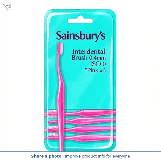 Sainsbury's Interdental Brush 0.4mm ISO 0 Pink x6