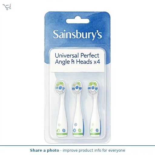Sainsbury's Universal Perfect Angle Brush Heads x4