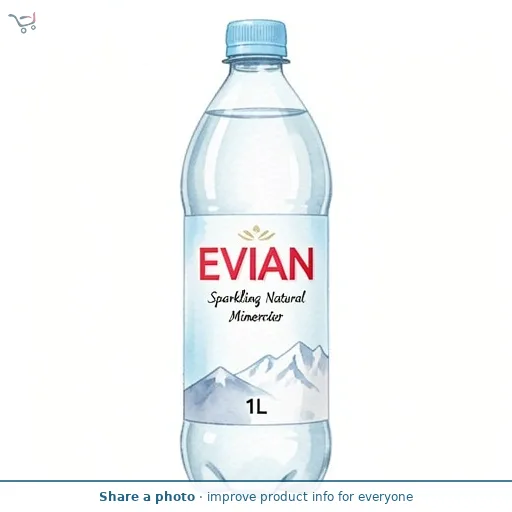 Evian Evian Sparkling Natural Mineral water 1L