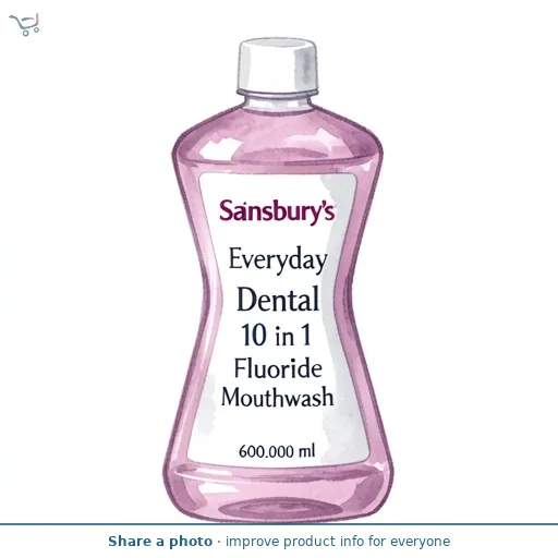 Sainsbury's Everyday Dental 10 in 1 Fluoride Mouthwash 600ml