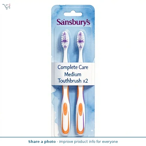 Sainsbury's Complete Care Medium Toothbrush x2