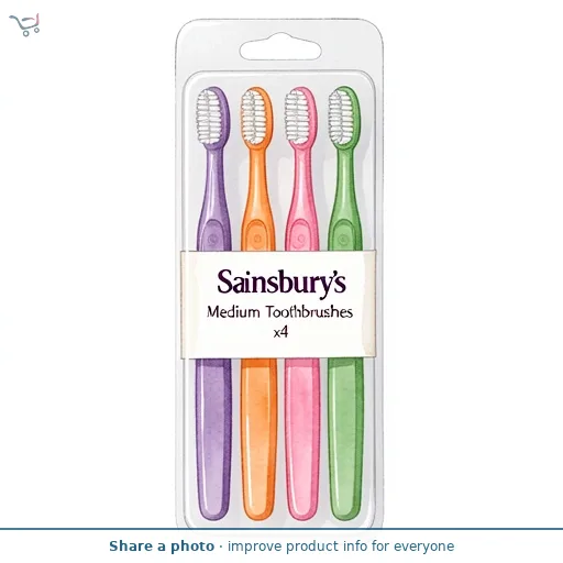 Sainsbury's Medium Toothbrushes x4