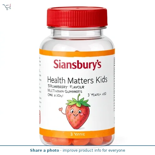Sainsbury's Health Matters Kids Strawberry Flavour Multivitamin Gummies One a Day 3 Years+ x60