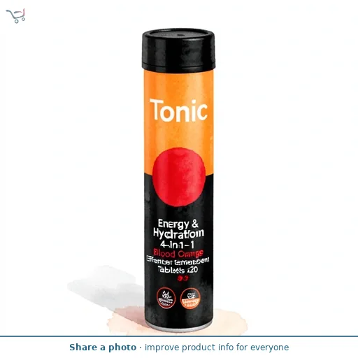 Tonic Energy & Hydration 4-in-1 Blood Orange Effervescent Tablets x20