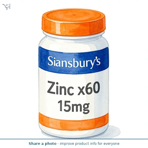 Sainsbury's Zinc x60 15mg