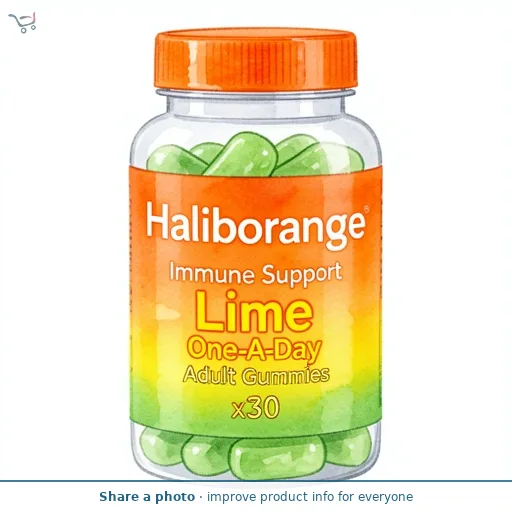 Haliborange Immune Support Lime Flavour One-A-Day Adult Gummies x30