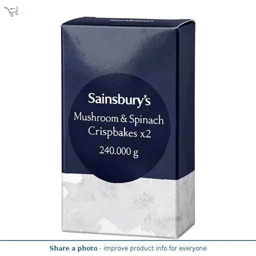 Sainsbury's Mushroom & Spinach Crispbakes x2 240g