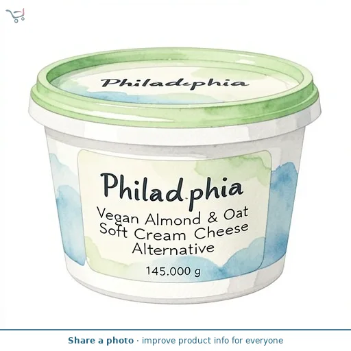 Philadelphia Vegan Almond & Oat Soft Cream Cheese Alternative 145g