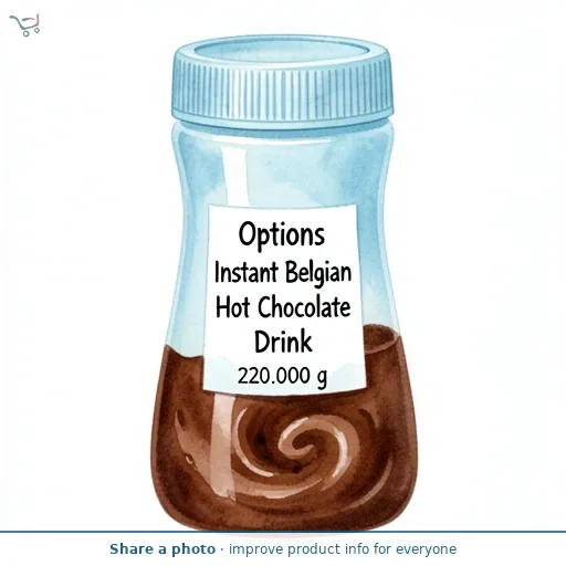 Options Instant Belgian Hot Chocolate Drink 220g