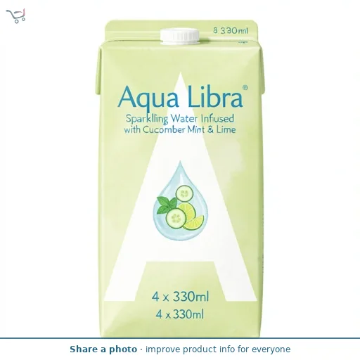 Aqua Libra Sparkling Water Infused with Cucumber Mint & Lime 4x330ml