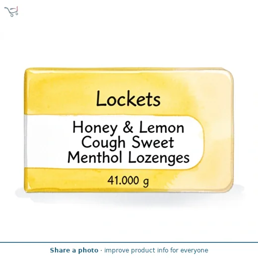 Lockets Honey & Lemon Cough Sweet Menthol Lozenges 41g