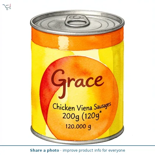 Grace Chicken Vienna Sausages 200g (120g*)