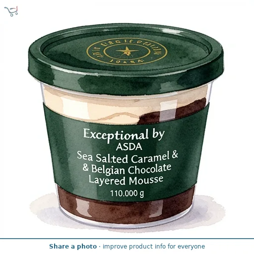 Exceptional by ASDA Sea Salted Caramel & Belgian Chocolate Layered Mousse 110g