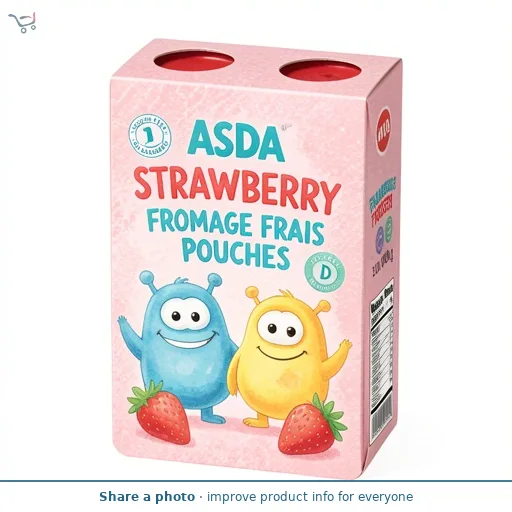 ASDA Strawberry Fromage Frais Pouches 4 x 80g (320g)
