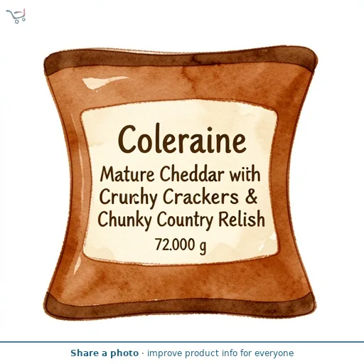 Coleraine Mature Cheddar with Crunchy Crackers & Chunky Country Relish 72g
