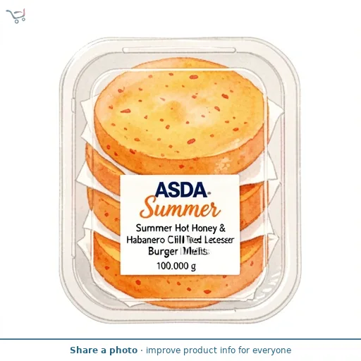 ASDA Summer Hot Honey & Habanero Chilli Red Leicester Burger Melts 100g