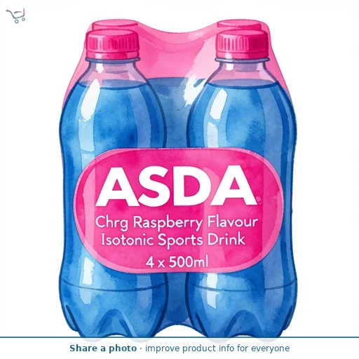 ASDA Chrg Raspberry Flavour Isotonic Sports Drink 4 x 500ml