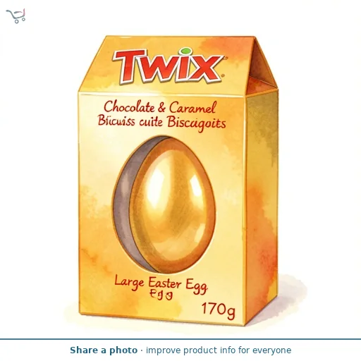Twix Chocolate & Caramel Biscuits Large Easter Egg 170g